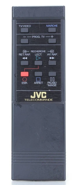 Télécommande D'origine JVC PQ21953P Pour Magnétoscope VCR - Occasion Vérifiée Et Nettoyée