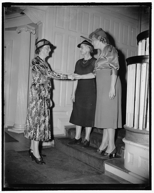 Reproduced 1938 Photo Left To Right: Dr Grace Hadow, Mrs Fredrick E Tryon, Mr t