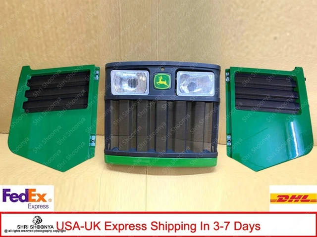 OEM RE209912+RE72248+RE72249 Front & Side Grille Set+ Headlight for John Deere