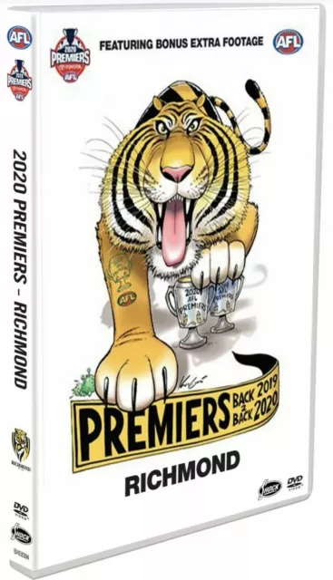 Richmond Tigers AFL Premiers 2020 (DVD) Brand New & Sealed - Region 4