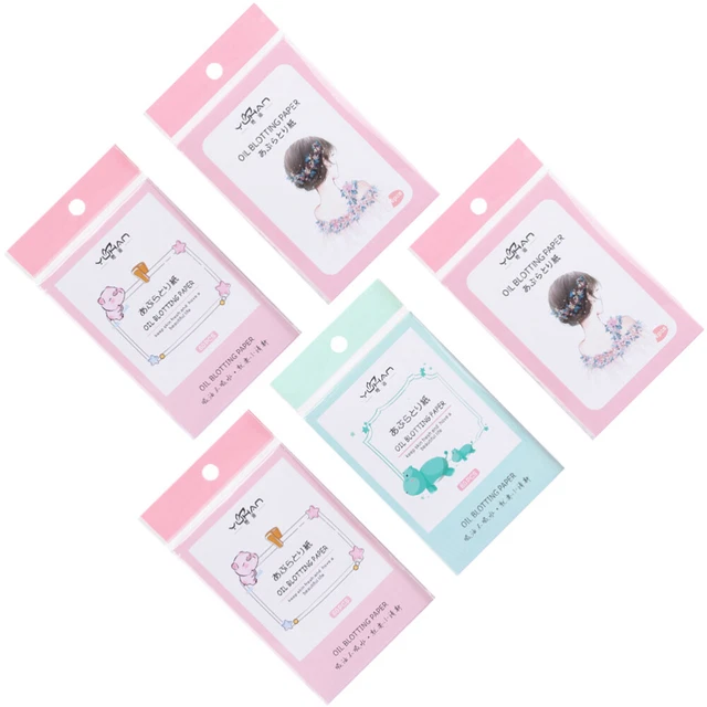 5 pz carta assorbente olio carta viso portatile Oil Control Facial Tissue Weic