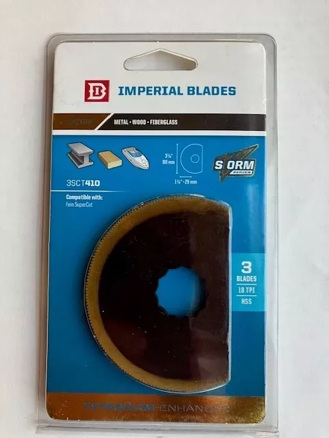 Imperial Blades Oscillating 3SCT410 3 pack blades for Fein SuperCut and Festool