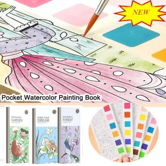 Water Coloring Books for Kids Age 4-8, Pocket Watercolor Painting Book Kits  for Toddlers Children Water Color Paint Set - AliExpress