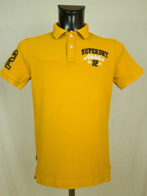 Chemise Superdry Athletic Homme Coton Taille S - Bleu Logo - Occasion Très Bon État
