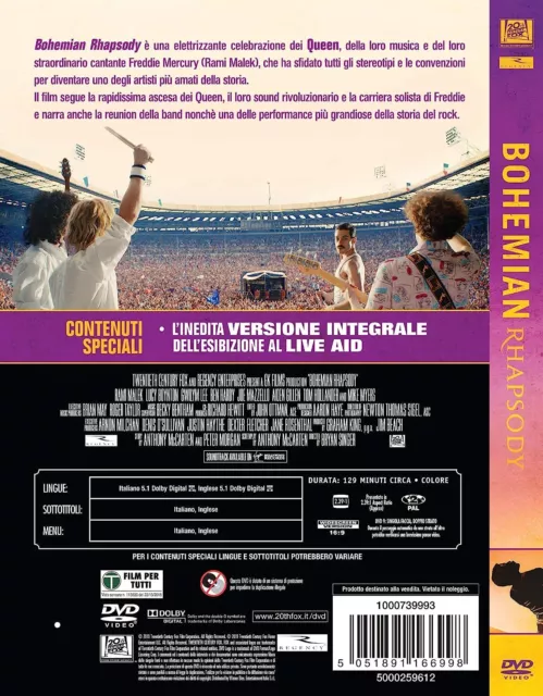 Bohemian Rhapsody (DVD) Rami Malek Lucy Boynton Gwilym Lee Ben Hardy 3