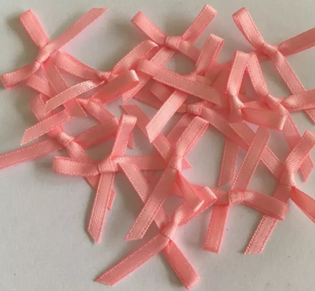 ‘Satin’ Pink Small Ribbon(4mm) Bundle Cardmaking/Scrapbooking Lot 3 BUY3GET1FREE