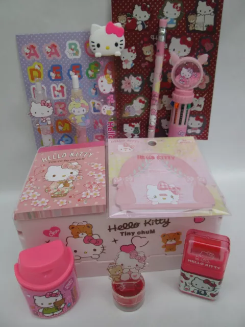 Brand New Super Cute  -  HELLO KITTY Bundle Gift Set with Storage Crate Box