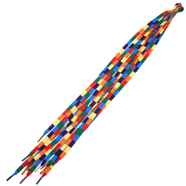 Filo di cotone pizzi gay lacci per scarpe lacci piatti arcobaleno forniture decorative