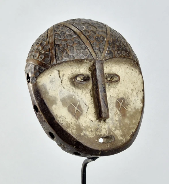 Lega idimu Wooden Mask Bwami Cult Congo Drc Zaire African Tribal Art mc1906