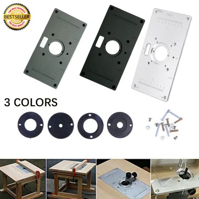 235*120×8mm Einlegeplatte Befestigungsplatte Router Tabelle Aluminium 3 Farben