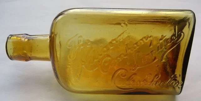 Small size Killgerm Cleckheaton triangular poison bottle c1900-10