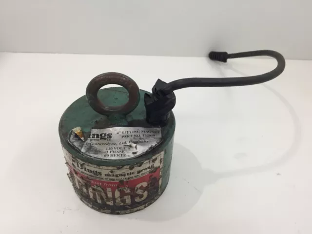 Dings 250 Pound Electromagnet 115 volt ac Crane Hoist Magnet