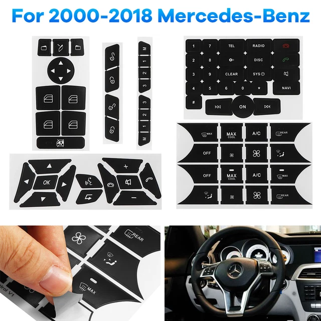 Repair Button Door Steering A/C Window Radio Sticker For 2007-14 Mercedes Benz