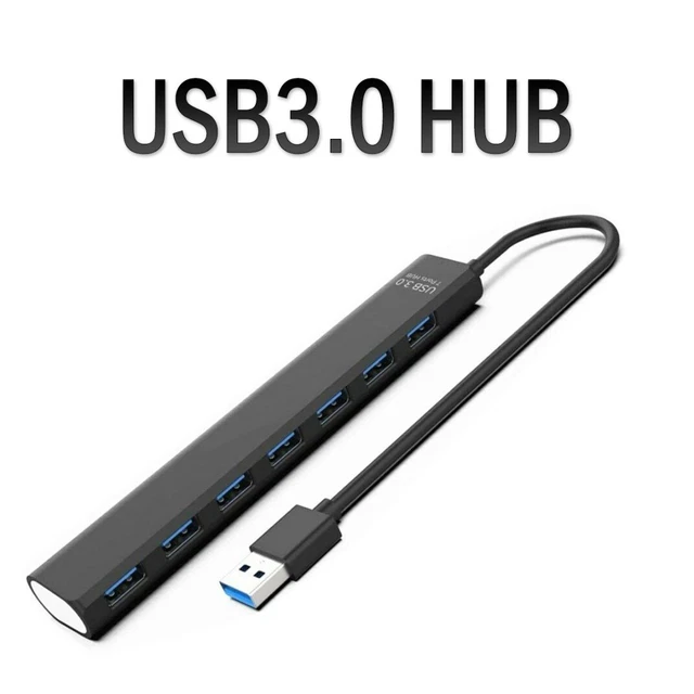 7 Port USB 3.0 HUB High Speed Adapter Multi Splitter Expansion Desktop PC V