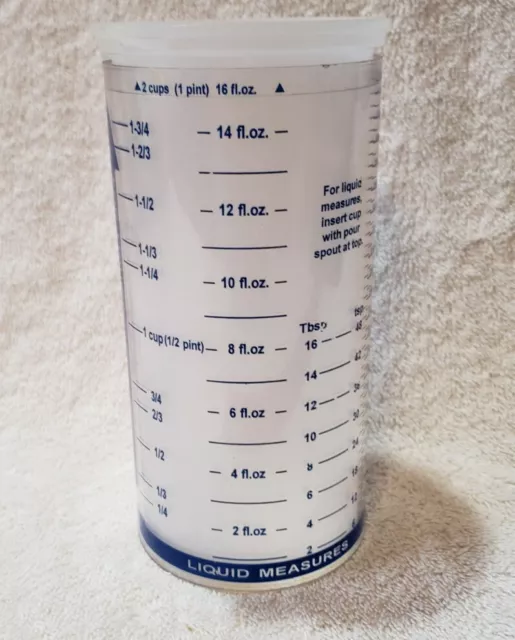 Vintage Pampered Chef All Measuring Cup 2 Cups For Wet Dry Liquid Solid #2225
