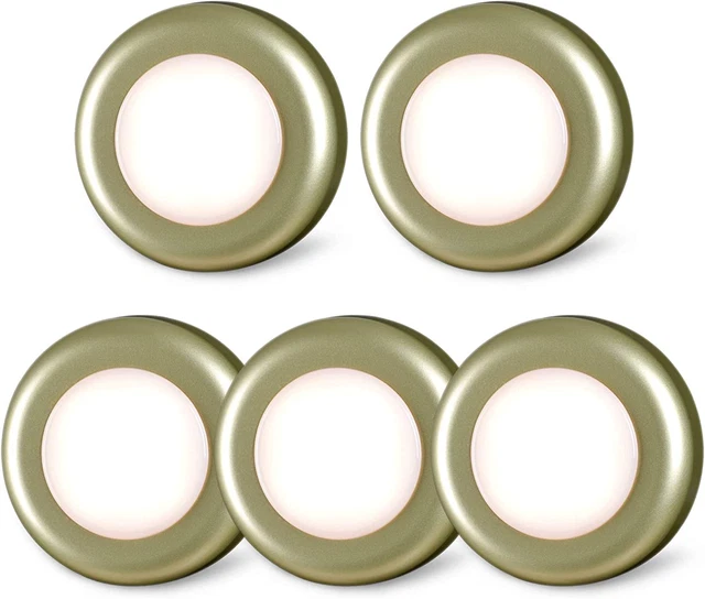 STARSPANGLED PUSH TAP Lights, Stick on LED Touch Puck Lights AAA