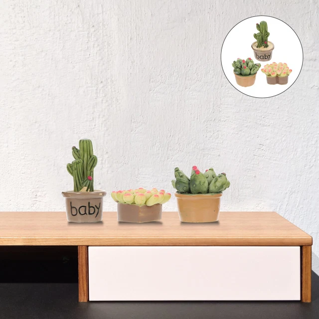 Succulents Artificial Craft Flatback Beads Micro Landscape Ornament Plant