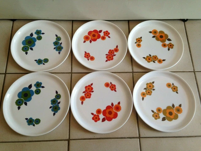 4 assiettes dessert Lotus Arcopal