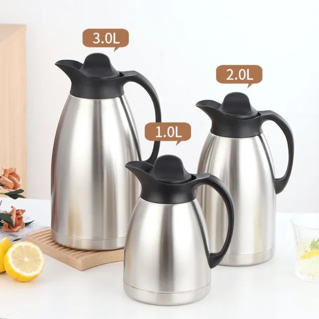 Thermal Coffee Carafe 1L/2L /3L- 12 Hours Hot Beverage Dispenser, Insulated