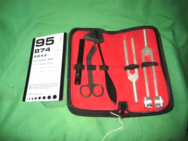 Black Tactical Diagnostic Kit Taylor Hammer, Penlight, Scissors & Tuning Forks