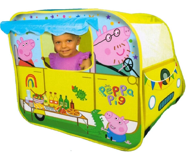 PEPPA PIG CAMPERVAN Pop Up Vehicle Role Play House Tent Den Indoor