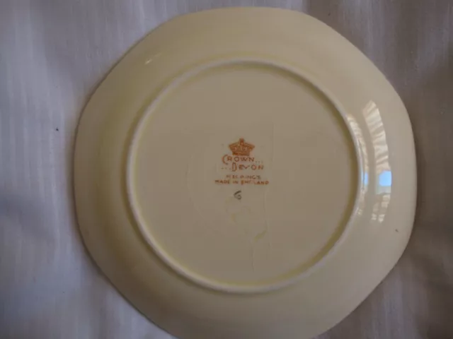 Vintage Crown Devon Fieldings Miniature Plate/Pin Dish Quay Side Cornwall Englan 2