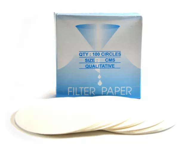 (100) Qualitative Filter Paper, 12.5cm, Med Speed (85 gsm), 10 micron Pore Size