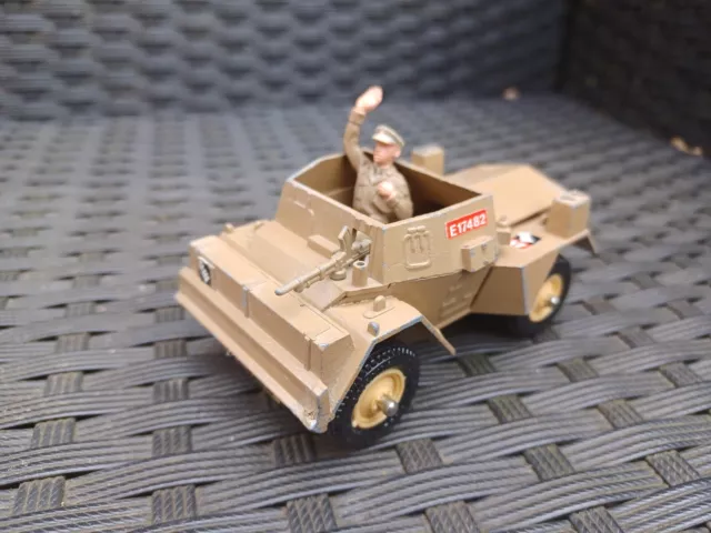 Vintage Britains Deetail Ltd British 8th Army die cast Scout Car Daimler MK. II