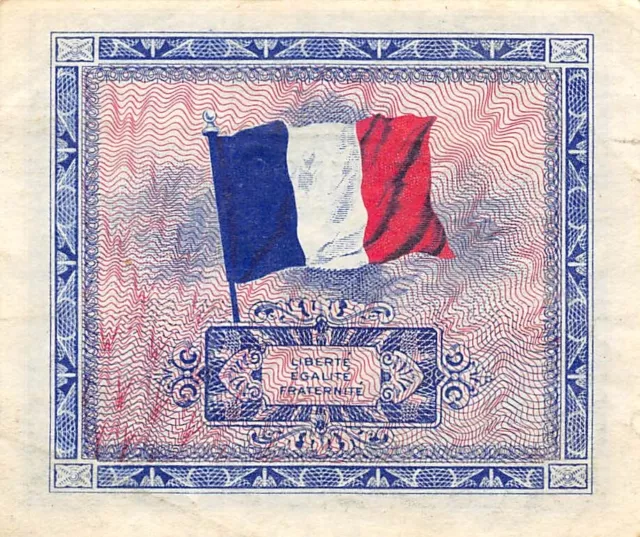 France  5  Francs  Series of 1944  WW II Issue  W/F  Circulated Banknote MPCS