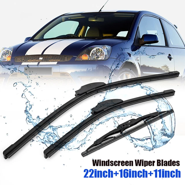 Tergicristallo Anteriore E Posteriore Per Ford Fiesta MK6 (2008-2016) - Set Completo 26+15+12 Cm - Foto 7