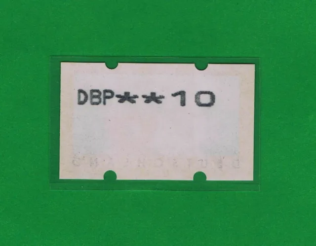 Gummidruck-Rarität FEHLVERWENDUNG Bund-ATM Nr. 3.1 „DBP“-Logo postfrisch RRR