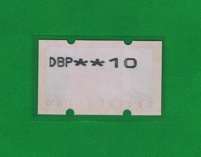 Gummidruck-Rarität FEHLVERWENDUNG Bund-ATM Nr. 3.1 „DBP“-Logo postfrisch RRR