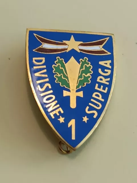 WW2 DISTINTIVO REGIO Esercito divisionale 1 SUPERGA smaltato