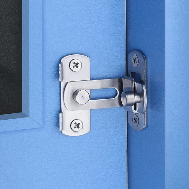 Serratura di sicurezza porta scorrevole con gancio di chiusura in acciaio inox 90 gradi