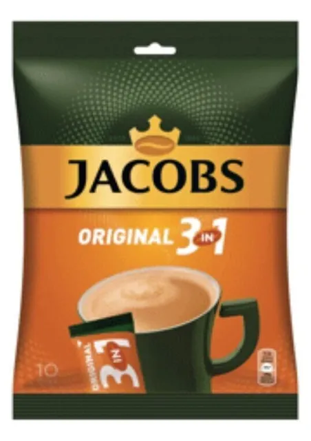 JACOBS Original 3in1 Bâtonnets de Café Instantané Sachet Sachet 10 x 17g