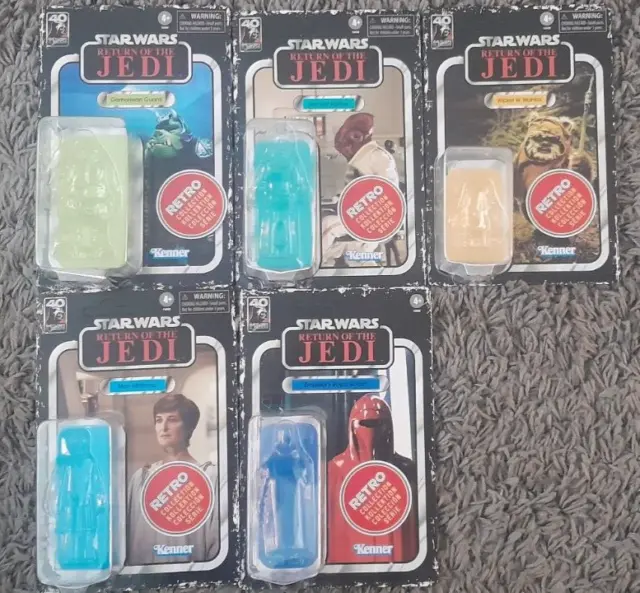 5X Star Wars Return Of The Jedi Retro Collection Card Backs And Empty Bubbles