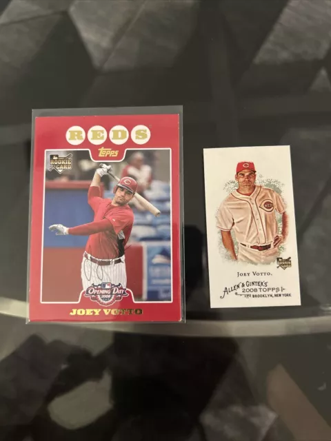 2008 Joey Votto Cincinnati Reds (2) Card Lot. Includes Topps Rookie Card And A&G