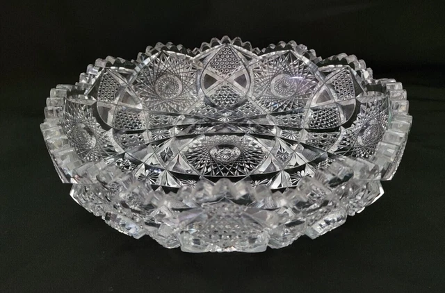 American Brilliant Period Cut Glass Bowl ABP