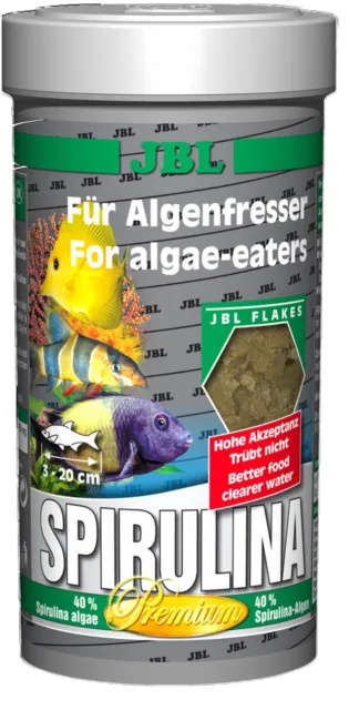 JBL 1000ml Spirulina Premium Hauptfutter für Algenfresser im Aquarium
