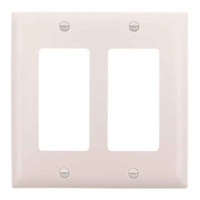 Pass & Seymour Tp262-La Decorator Wall Plate, 2-Gang, Lt Almond (20-Pack)