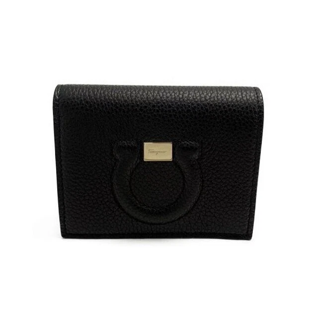Ferragamo/2 Fold Wallet/Gancho City/Leather/Black/22D514 Sa7217 PIM09