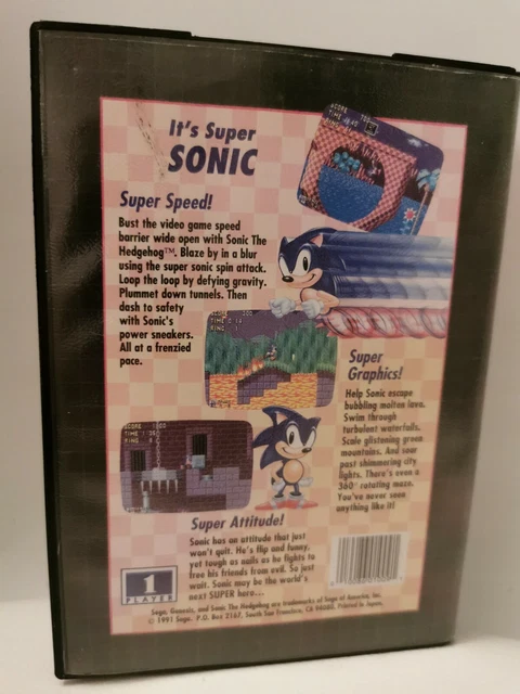 ORIGINAL SONIC THE Hedgehog SEGA GENESIS FULL 1991 EUR 190,00 - PicClick IT
