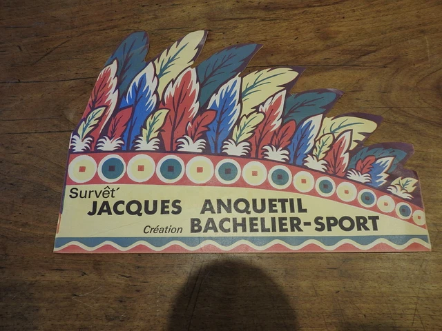 PUBLICITE TOUR DE FRANCE coiffe indien ANQUETIL Rhovyl Rholvylaine année 60