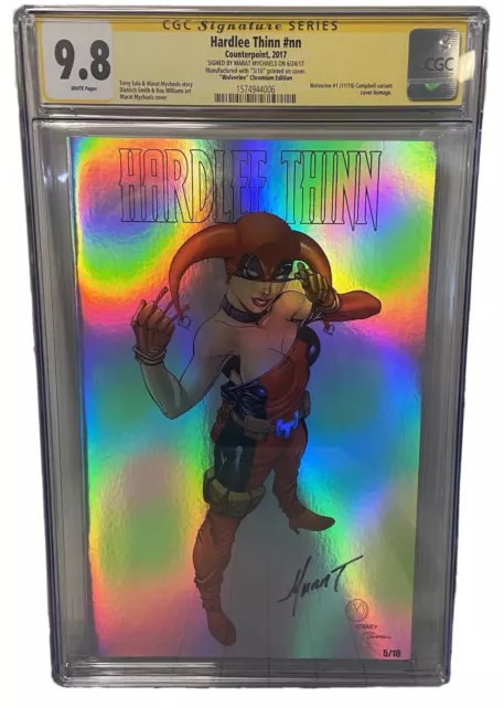 Hardlee Thinn Cgc Ss 9.8 Wolverine 1 Campbell Swipe Foil Marat Mychaels Sig 5/10