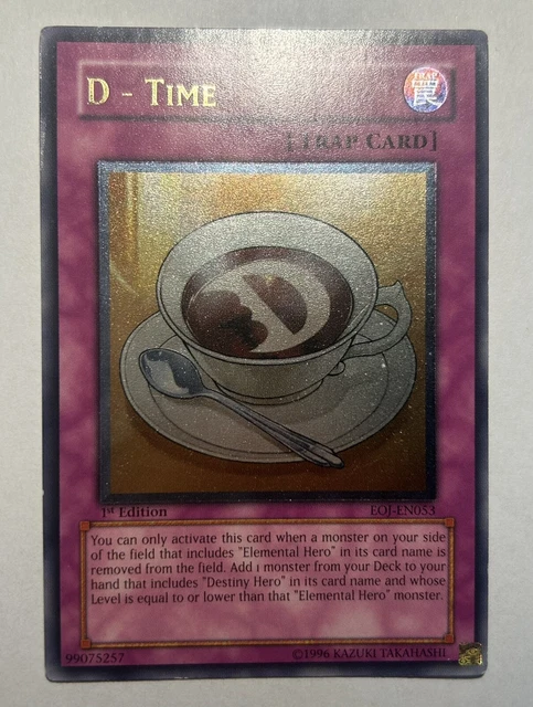 Yu-Gi-Oh! Carta D - Time (EOJ-EN053) - Edizione 1° Stampo - Rara - Nemico Della Giustizia