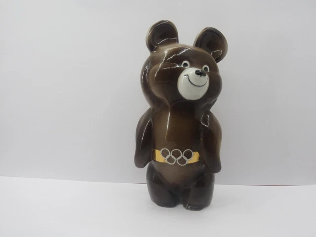 Soviet USSR Mishka Olympic Bear Mascot  5" Misha USSR Figurine