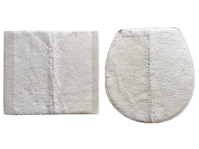 HEINE WC Set NEU Badteppich/Badematte/Badgarnitur ''Offwhite" 45x50cm UVP:34,99€