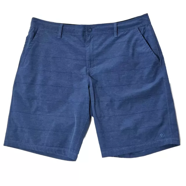 Hang Ten Quick Dry Chino Shorts Mens Sz 40 Blue Strip