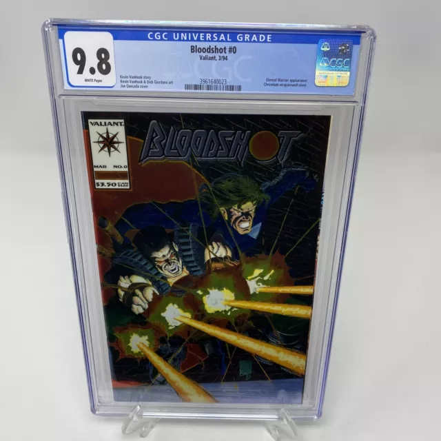 Bloodshot #0 Cgc 9.8 White Pages // Chromium Cover Valiant Comics 1994