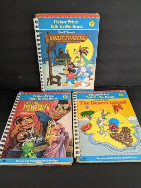 Fisher-Price Talk-To-Me Book Disney Muppet Bugs Bunny Goofy Mickey Mouse Donald